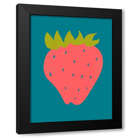 Fruit Party VII Black Modern Wood Framed Art Print with Double Matting by Zarris, Chariklia