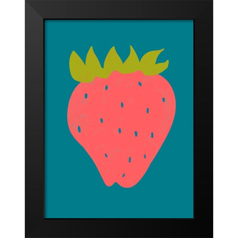 Fruit Party VII Black Modern Wood Framed Art Print by Zarris, Chariklia