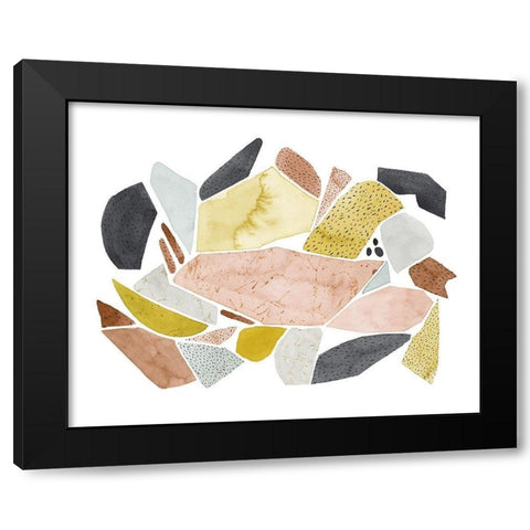 Tuscan Terazzo I Black Modern Wood Framed Art Print with Double Matting by Popp, Grace