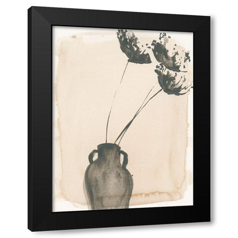 Grey Garden Vase I Black Modern Wood Framed Art Print by Parker, Jennifer Paxton