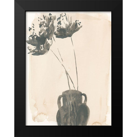 Grey Garden Vase II Black Modern Wood Framed Art Print by Parker, Jennifer Paxton