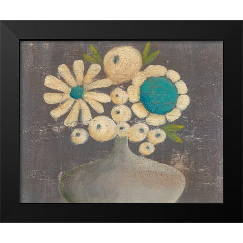 Crackled Bouquet I Black Modern Wood Framed Art Print by Moore, Regina