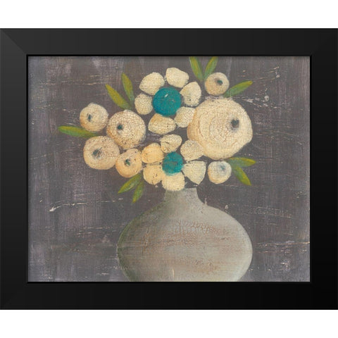 Crackled Bouquet II Black Modern Wood Framed Art Print by Moore, Regina