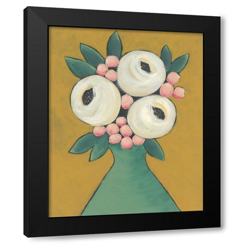 Country Garden Bouquet II Black Modern Wood Framed Art Print with Double Matting by Moore, Regina