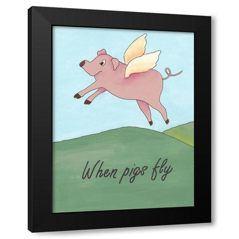 Animal Expressions V Black Modern Wood Framed Art Print by Moore, Regina