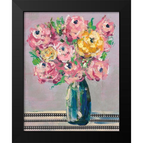 Feisty Floral I Black Modern Wood Framed Art Print by Moore, Regina