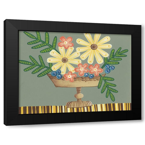 Full of Fun Bouquet II Black Modern Wood Framed Art Print by Moore, Regina