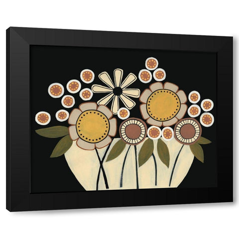 Summer Garden Floral I Black Modern Wood Framed Art Print with Double Matting by Moore, Regina