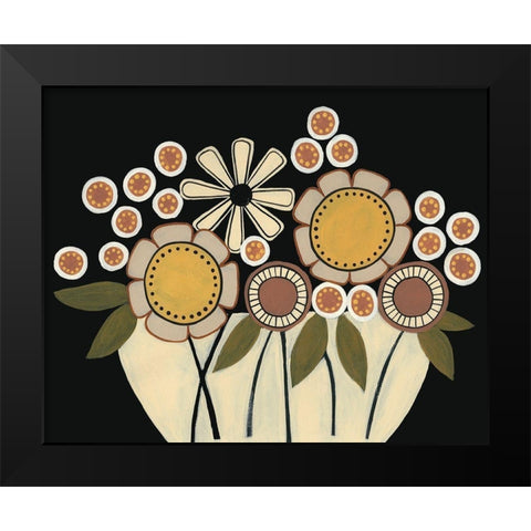 Summer Garden Floral I Black Modern Wood Framed Art Print by Moore, Regina