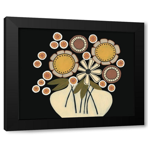 Summer Garden Floral II Black Modern Wood Framed Art Print with Double Matting by Moore, Regina