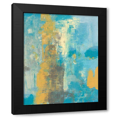Caribbean Sea II Black Modern Wood Framed Art Print by Moore, Regina