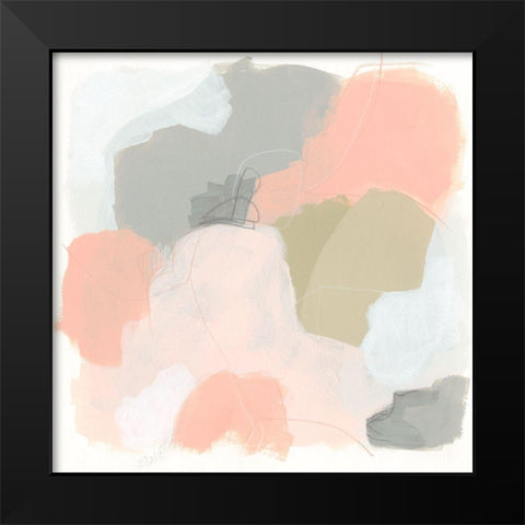 Pink Cloud I Black Modern Wood Framed Art Print by Vess, June Erica