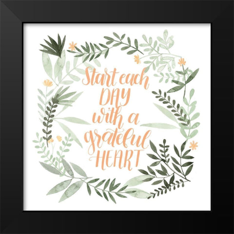 Grateful I Black Modern Wood Framed Art Print by Popp, Grace