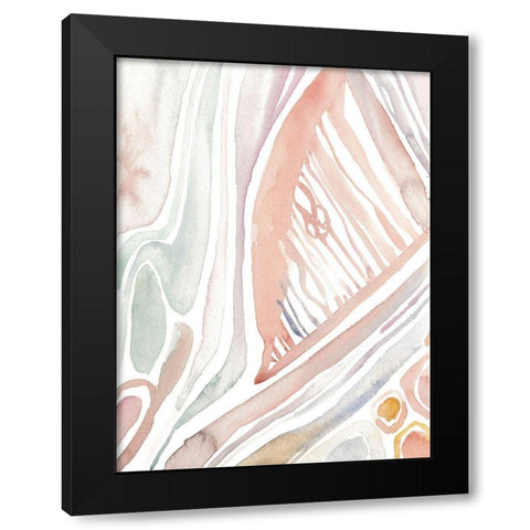 Life Form III Black Modern Wood Framed Art Print with Double Matting by Wang, Melissa