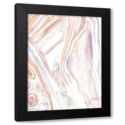 Life Form IV Black Modern Wood Framed Art Print with Double Matting by Wang, Melissa