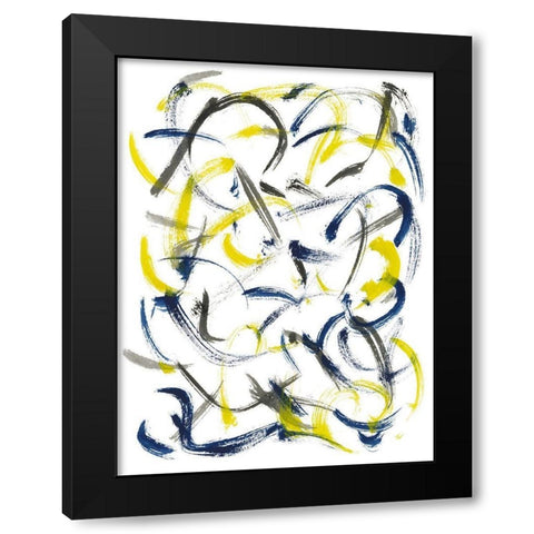 The Appearance of Wind I Black Modern Wood Framed Art Print with Double Matting by Wang, Melissa