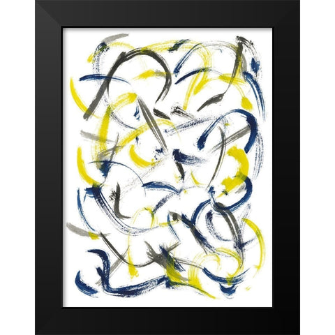 The Appearance of Wind I Black Modern Wood Framed Art Print by Wang, Melissa