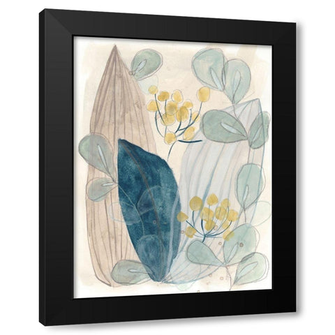 Terra Garden I Black Modern Wood Framed Art Print by Vess, June Erica