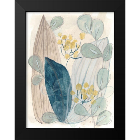 Terra Garden I Black Modern Wood Framed Art Print by Vess, June Erica