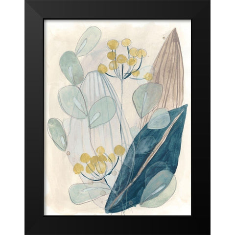Terra Garden II Black Modern Wood Framed Art Print by Vess, June Erica