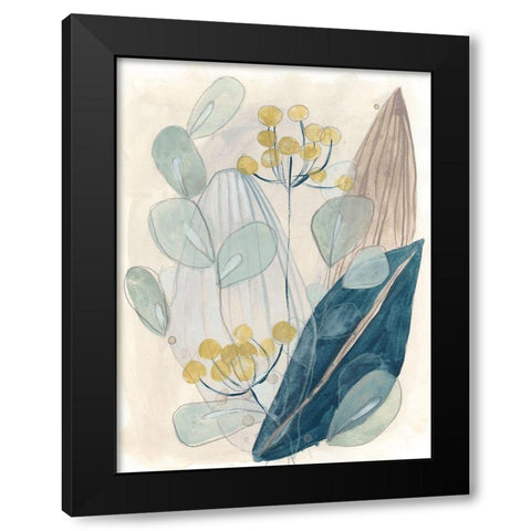Terra Garden II Black Modern Wood Framed Art Print by Vess, June Erica