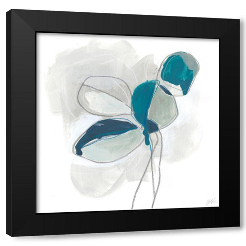 Elliptic Posey I Black Modern Wood Framed Art Print with Double Matting by Vess, June Erica
