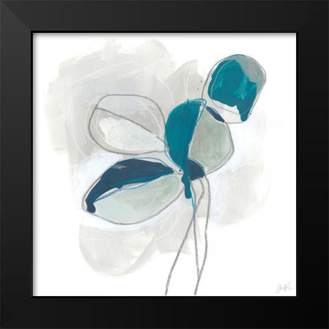 Elliptic Posey I Black Modern Wood Framed Art Print by Vess, June Erica