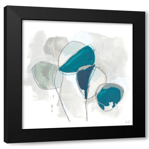 Elliptic Posey II Black Modern Wood Framed Art Print by Vess, June Erica