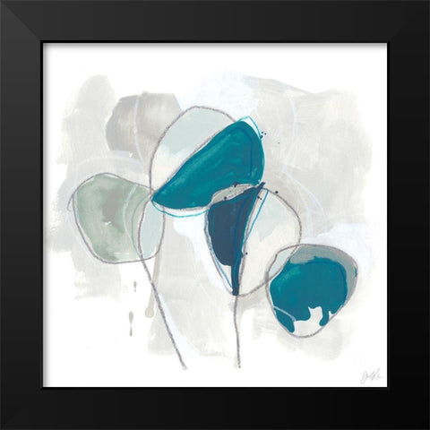 Elliptic Posey II Black Modern Wood Framed Art Print by Vess, June Erica