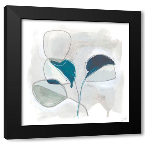 Elliptic Posey III Black Modern Wood Framed Art Print with Double Matting by Vess, June Erica