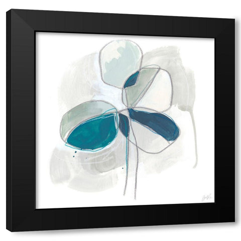 Elliptic Posey IV Black Modern Wood Framed Art Print with Double Matting by Vess, June Erica