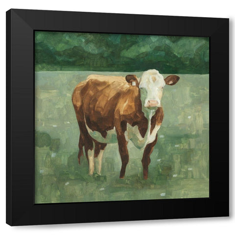 Hereford Cattle I Black Modern Wood Framed Art Print by Scarvey, Emma