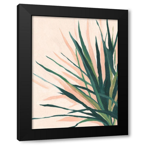 Frond Impression I Black Modern Wood Framed Art Print with Double Matting by Scarvey, Emma