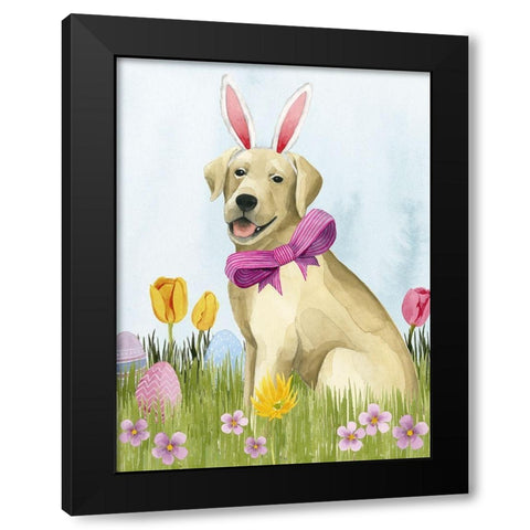 Puppy Easter I Black Modern Wood Framed Art Print by Popp, Grace