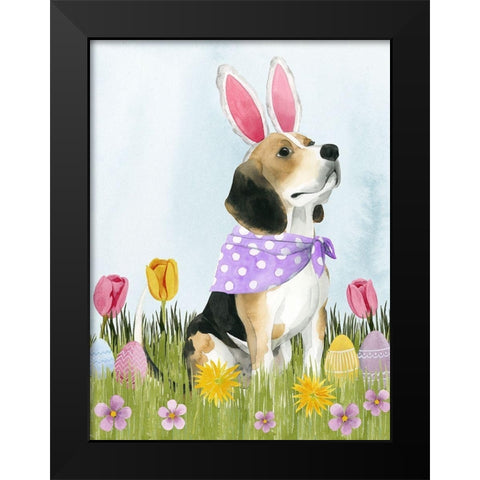 Puppy Easter II Black Modern Wood Framed Art Print by Popp, Grace