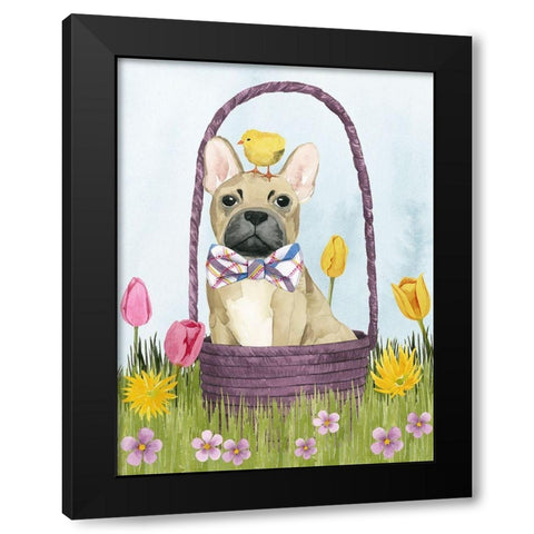 Puppy Easter III Black Modern Wood Framed Art Print with Double Matting by Popp, Grace