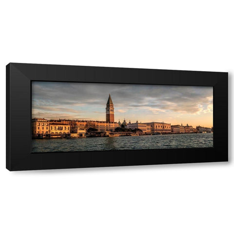 San Marco Panorama Black Modern Wood Framed Art Print with Double Matting by Head, Danny