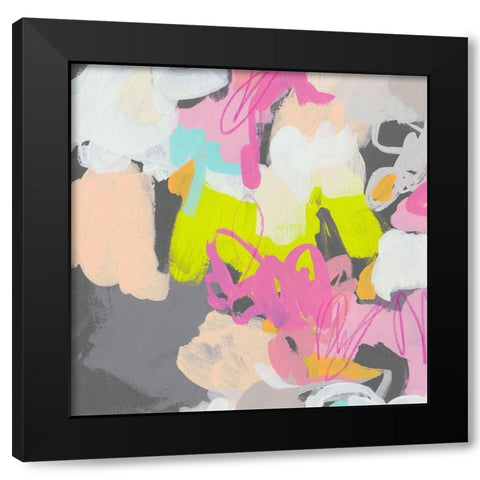 Graffiti Rhythm I Black Modern Wood Framed Art Print with Double Matting by Vess, June Erica