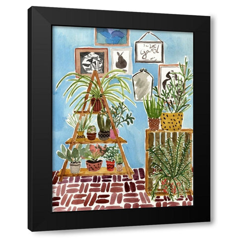 Way to the Jungle III Black Modern Wood Framed Art Print with Double Matting by Wang, Melissa