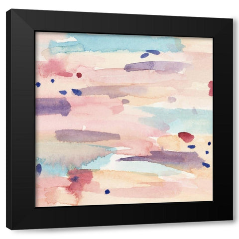 Fluir II Black Modern Wood Framed Art Print with Double Matting by Wang, Melissa