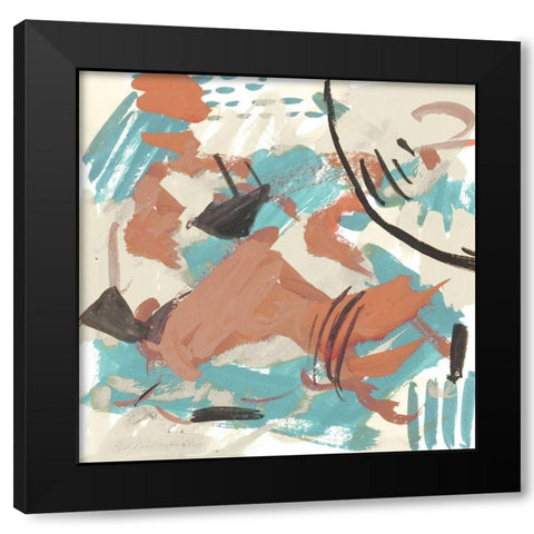 Abstract Composition II Black Modern Wood Framed Art Print by Wang, Melissa