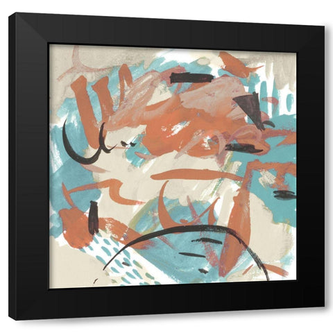 Abstract Composition III Black Modern Wood Framed Art Print by Wang, Melissa