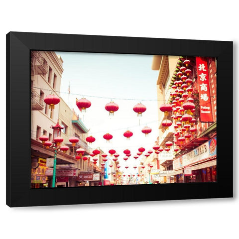 Chinatown Afternoon I Black Modern Wood Framed Art Print with Double Matting by Quintero, Sonja