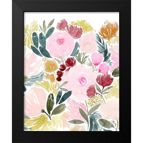 Rose Rays I Black Modern Wood Framed Art Print by Popp, Grace