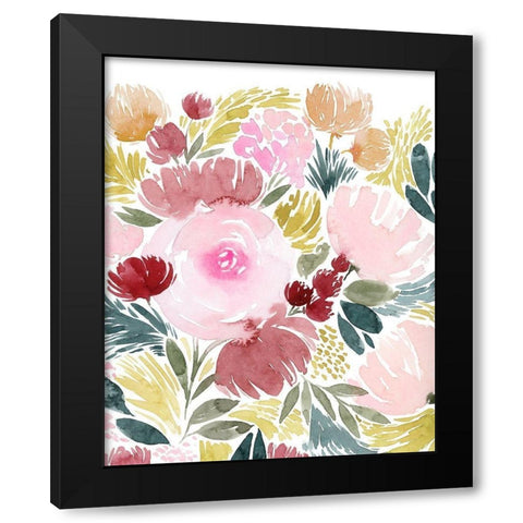 Rose Rays II Black Modern Wood Framed Art Print by Popp, Grace
