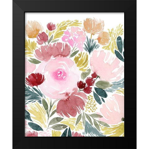 Rose Rays II Black Modern Wood Framed Art Print by Popp, Grace