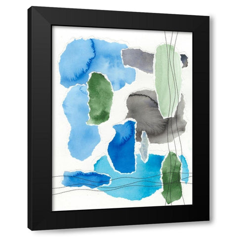 Organic Groove I Black Modern Wood Framed Art Print with Double Matting by Moore, Regina