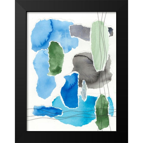 Organic Groove I Black Modern Wood Framed Art Print by Moore, Regina