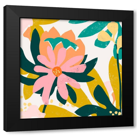 Cut Paper Garden IV Black Modern Wood Framed Art Print with Double Matting by Vess, June Erica