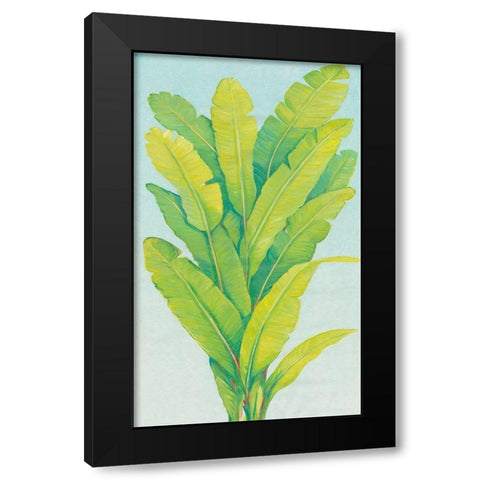 Chartreuse Tropical Foliage II Black Modern Wood Framed Art Print by OToole, Tim
